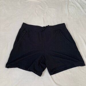 T by Talbots black cotton stretch pull on elastic‎ waist casual shorts